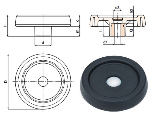 Rozetă manuală plină