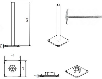 Material de fixare peste perete