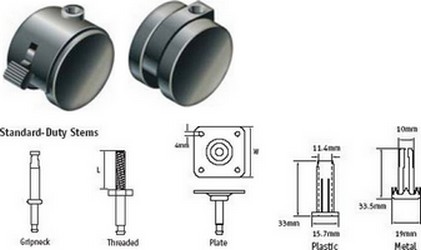 Rotile duble pentru încărcare standard (40mm,50mm)