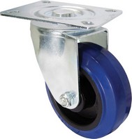 Rotile industriale - bandaj din cauciuc albastru, placă rotativă, disc din plastic