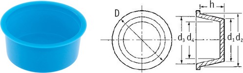 Capace / dopuri conice - seria albastră