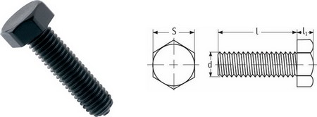 Şuruburi cu cap hexagonal- Poliamidă neagră